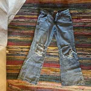 One teaspoon low rise wide flares